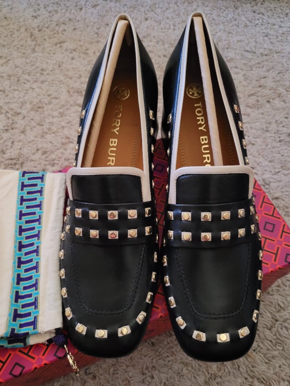 NIB Tory Burch Tory 55MM Loafer.Heel - 9